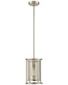 Eglo De Velde 1 Light Mini Pendant With Matte Nickel Finish & Metal Cage Shade