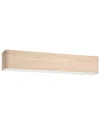 Eglo Dublin 1 Light Led Bath/vanity Light With Wood Effect Finish & White Diffuser