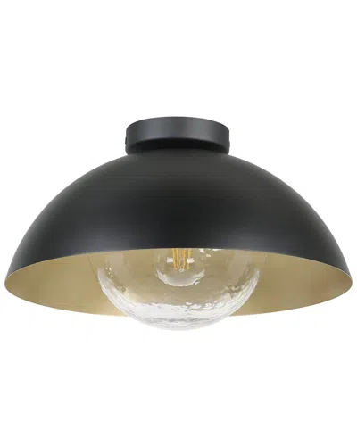 Eglo Dyal 1 Light Celing Light With Black & Gold Finish Shade