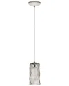 Eglo Estevau 1 Light Mini Pendant With Satin Nickel Finish & Smoked Glass Cylinder Shade
