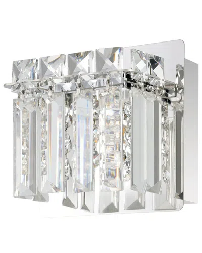 Eglo Fuetescusa 1 Light Wall Light With Chrome Finish & Clear Crystal Like Glass