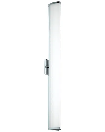 Eglo Gita 2 1 Light Integrated Led Bath/vanity Wall Light With Chrome Finish & White Plastic Shade