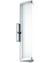 Eglo Gita 2 1 Light Led Bath/vanity Light With Chrome Finish & White Acrylic Shade