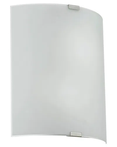 Eglo Grafik 2 Light Wall Light With Chrome Finish & Satin Glass Shade