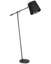 Eglo Granadillos 1 Light Floor Lamp With Black Finish & Black Fabric Shade