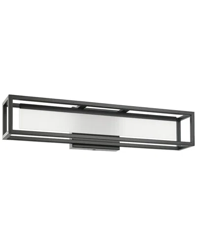 EGLO EGLO GUALAJO 1 LIGHT INTEGRATED LED BATH/VANITY LIGHT WITH MATTE BLACK FINISH & WHITE ACRYLIC SHADE