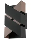 Eglo Gurare 1 Light Integrated Led Wall Light With Structured Black & Mocha Finish