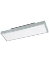 Eglo Idun 1 1 Light Integrated Led Ceiling Light With Brushed Aluminum Finish & White Plastic Shade