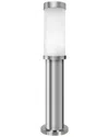 Eglo Konya 1 Light Outdoor Path Light With Matte Nickel Finish & Opal Frosted Glass