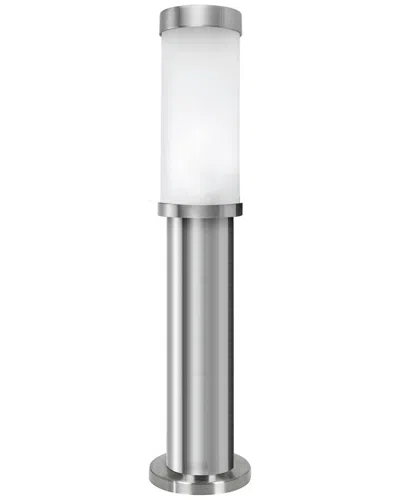 Eglo Konya 1 Light Outdoor Path Light With Matte Nickel Finish & Opal Frosted Glass