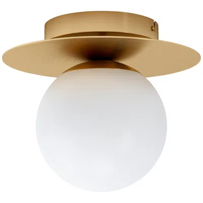 Eglo Lighting Eglo Arenales 10.8" Wide Brushed Brass Modern Globe Ceiling Light