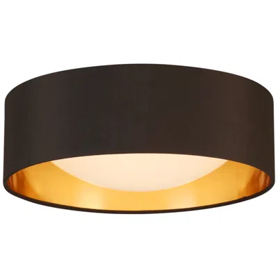Eglo Lighting Eglo Orme 12" Wide Black And Gold Led Ceiling Light