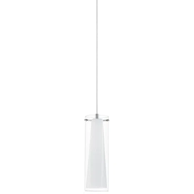 Eglo Lighting Eglo Pinto 4 3/4" Wide Chrome And White Mini Pendant Light