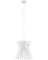 Eglo Locubin 1 Light Pendant With White Finish & White Metal Shade