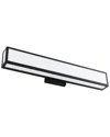 Eglo Maska 1 Light Integrated Led Bath/vanity Light With Black Finish & White Acrylic Shade