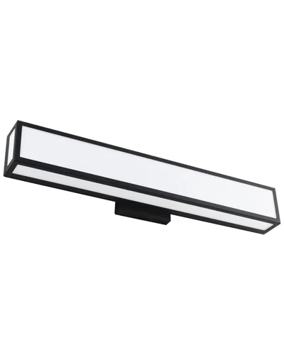 EGLO EGLO MASKA 1 LIGHT INTEGRATED LED BATH/VANITY LIGHT WITH BLACK FINISH & WHITE ACRYLIC SHADE