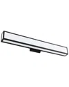 Eglo Maska 1 Light Integrated Led Bath/vanity Light With Black Finish & White Acrylic Shade