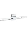 Eglo Metrass 3 Light Integrated Led Bath/vanity Light With Chrome Finish & Satin Shade