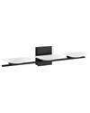 Eglo Metrass 3 Light Integrated Led Bath/vanity Light With Matte Black Finish & Satin Shade