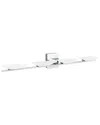 Eglo Metrass 4 Light Integrated Led Bath/vanity Light With Chrome Finish & Satin Shade