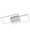 Eglo Millanius Integrated Led Ceiling / Wall Light With Brushed Aluminum Finish & White Acrylic Diff