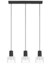 Eglo Molineros 3 Light Linear Pendant With Black Finish