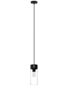 Eglo Montey 1 Light Mini Pendant With Matte Black Finish & Clear Glass Shade