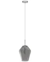 Eglo Murmillo 1 Light Pendant With Matte Nickel Finish & Smoked Glass Shade