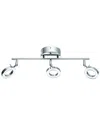 Eglo Naudella 3 Light Integrated Led Fixed Track Light With Chrome Finish & Adjustable Lamp Heads