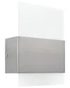 Eglo Nikita 1 Light Integrated Led Wall Light With Matte Nickel Finish & Satin Glass