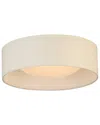 Eglo Orme Integrated Led 12 Ceiling Light With White Fabric Shade & White Acrylic Diffuser