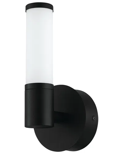 Eglo Palmera 1 Light Integrated Led Bath/ Vanity Light With Black Finish & White Shade
