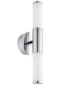 Eglo Palmera 1 Light Integrated Led Bath/vanity Wall Light With Chrome Finish & Opal Glass Shade