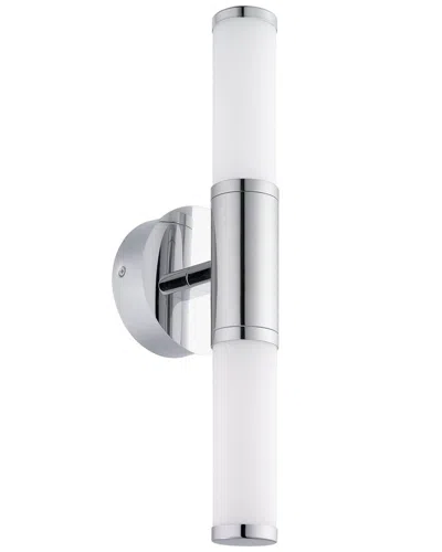 Eglo Palmera 1 Light Integrated Led Bath/vanity Wall Light With Chrome Finish & Opal Glass Shade