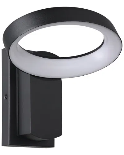 Eglo Pernate 1 Light Led Outdoor Wall Light With Black Finish & White Acrylic Diffuser