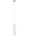 Eglo Pinto 1 Light Mini Pendant With Chrome Finish & Clear & White Glass Shade