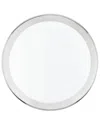 Eglo Planet 2 Light Ceiling Light With Chrome Finish & Satin Glass Shade