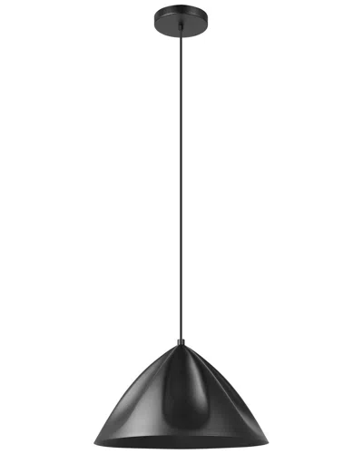 Eglo Podere 1 Light Pendant With Black Finish & Black Metal Shade
