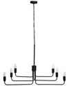 Eglo Portofino 6 Light Chandelier With Black Finish & Adjustable Arms