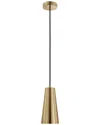 Eglo Pratella 1 Light Mini Pendant With Brushed Gold Finish & Brushed Gold Cone Shaped Metal Shade