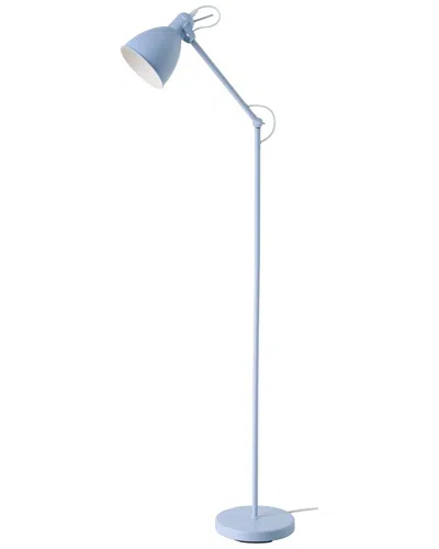 Eglo Priddy 1 Light Floor Lamp With Blue Finish & Blue Metal Shade