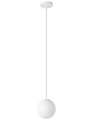 Eglo Rondo 1 Light Mini Pendant With White Finish & White Glass Shade