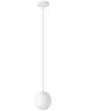 Eglo Rondo 1 Light Mini Pendant With White Finish & White Glass Shade