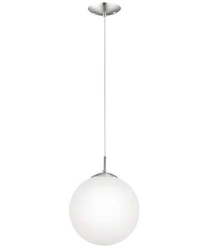 EGLO EGLO RONDO 1 LIGHT PENDANT WITH MATTE NICKEL FINISH & OPAL GLASS
