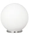 Eglo Rondo 1 Light Table Lamp With Siliver Finish & Opal Glass