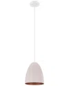 Eglo Sarabia 1 Light Mini Pendant With White Finish & Apricot & Copper Shade