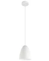 Eglo Sarabia 1 Light Pendant With White Exterior & Matte White Interior Metal Shade