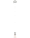 Eglo Silvares 1 Light Open Bulb Mini Pendant With Grey Concrete Finish