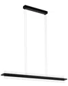 Eglo Spadafora 1 Light Integrated Led Linear Pendant With Black Finish & Clear Acrylic Diffuser