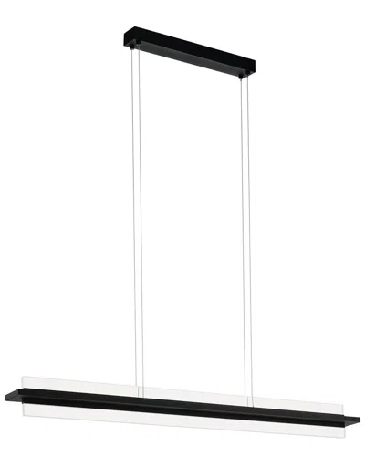 Eglo Spadafora 1 Light Integrated Led Linear Pendant With Black Finish & Clear Acrylic Diffuser